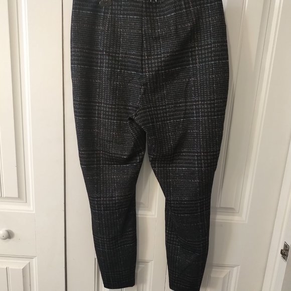 L - Maurices High Rise plaid houndstooth slimming ponte legging elastic waist - Picture 4 of 5